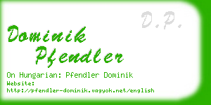 dominik pfendler business card